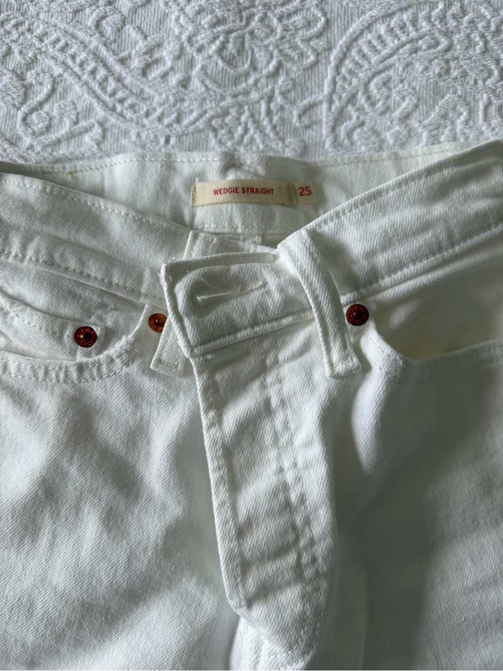 Levi's White Straight Leg Women's Jeans